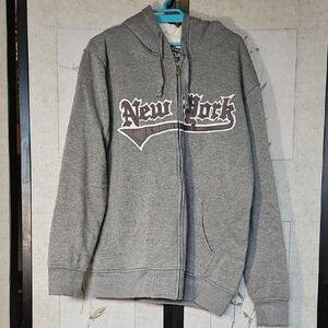 Gray Zip Up Sweater